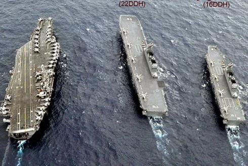 [ẢNH] Trung Quốc "giật mình" trước siêu tàu sân bay 60.000 tấn của Nhật Bản