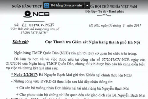 Ngân hàng NCB chuyển hồ sơ sang Công an để điều tra vụ khách hàng mất 9 tỷ đồng trong tài khoản