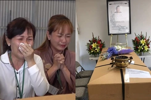 Mẹ ngất lịm, em gái Anh Vũ khóc đau đớn khi đón thi hài anh trai về nước