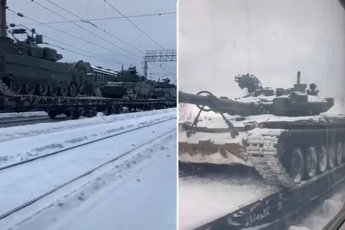 Nga điều động ồ ạt xe tăng T-90A và T-80BVM tới biên giới Ukraine