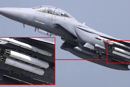 Tiêm kích F-15 mang 42 tên lửa giá rẻ APKWS II để chống máy bay không người lái