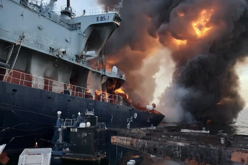 Leningrad may mắn tránh được thảm hoạ môi trường khi tàu chở 130 nghìn tấn dầu phát nổ 