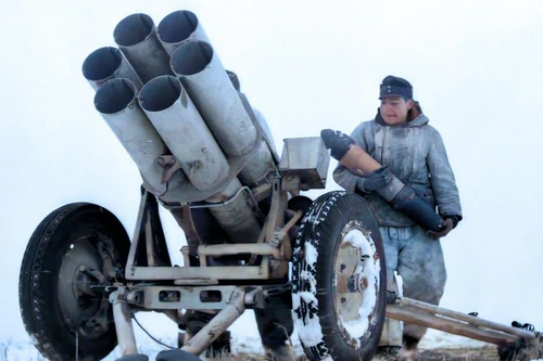 Rocket chống ngầm RBU-1200 được đưa từ tàu lên bờ để tác chiến