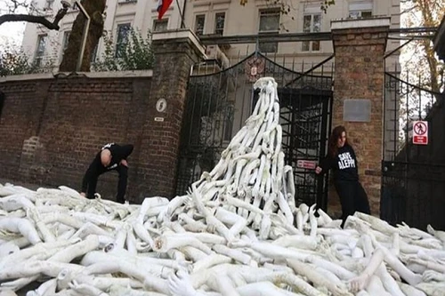 Nga - Anh căng thẳng về vụ chất đống manơcanh bên ngoài Đại sứ quán Nga