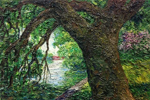 [Ảnh] Cây cổ thụ Hà Nội "đẹp lạ" trong tranh của họa sỹ Thái Lan