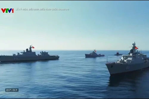 Tàu ngầm Kilo, tàu hộ vệ tên lửa tại lễ diễu binh, diễu hành 