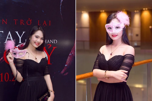 Nữ hoàng Du lịch Kim Ánh diện váy đen huyền bí đi dự ra mắt phim “Bàn tay của quỷ”