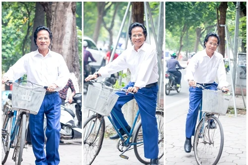 Bất ngờ với hình ảnh Chế Linh đạp xe, nhâm nhi trà đá vỉa hè Hà Nội