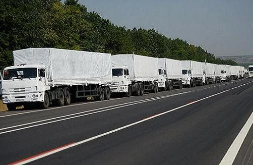 Đoàn xe viện trợ nhân đạo của Nga lại lên đường sang Ukraine 