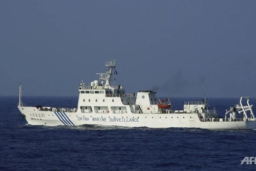 Nhật vừa hạ thủy tàu sân bay, Trung Quốc điều 4 tàu hải giám đến Senkaku