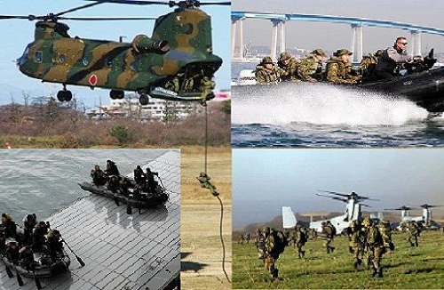 Đáp trả tập trận Trung-Nga, Nhật tổ chức diễn tập đánh chiếm đảo 