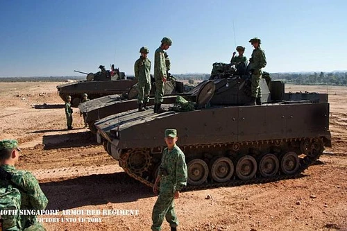 Lục quân Singapore và Ấn Độ diễn tập hỏa lực tăng - thiết giáp