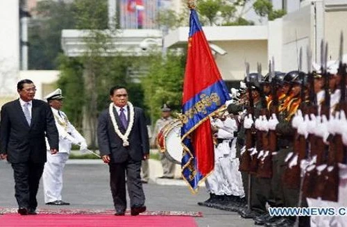 Lào-Campuchia ký nhiều văn kiện hợp tác