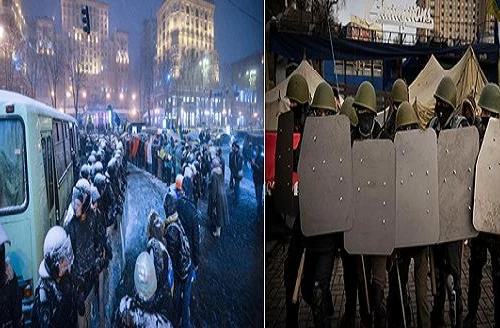 Nga và Ukraine đồng cáo buộc phương Tây đứng sau bạo động ở Kiev