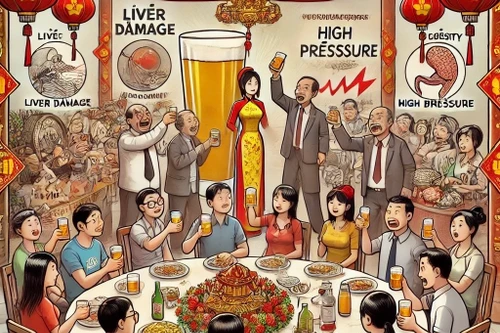 Nghịch lý chuyện nâng cốc rượu bia chúc nhau sức khỏe 