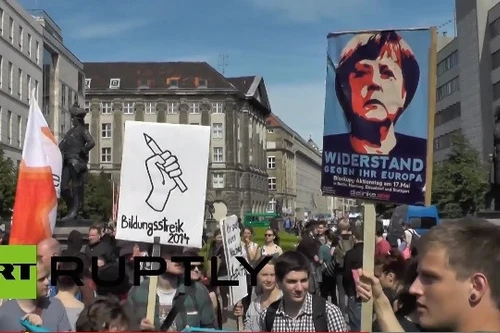 Biểu tình phản đối chính phủ ở Đức và Tây Ban Nha