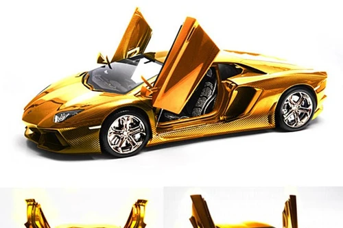 Mô hình Lamborghini Aventador LP700 mạ vàng có giá "điên rồ"
