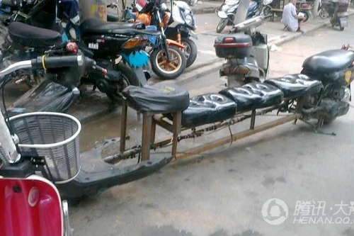 Xe máy năm chỗ - hàng tự chế cực độc