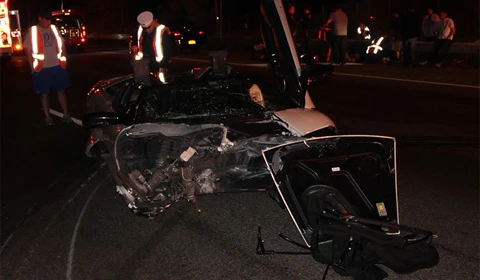 Siêu xe Lamborghini "nát bét" sau vụ tai nạn kinh hoàng