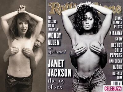 Kathy Griffin & Jesse Tyler “nhại” hình khỏa thân của Janet Jackson