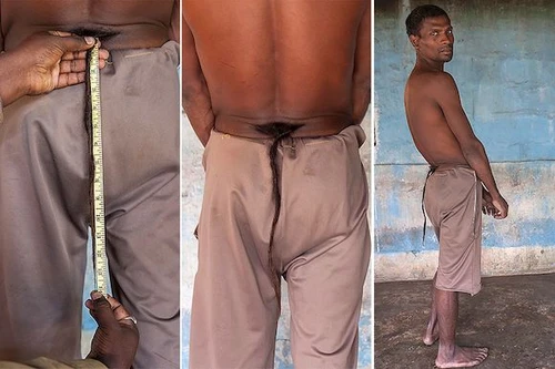 Người đàn ông mọc đuôi như khỉ được phong "thánh” 