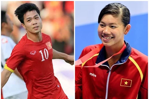 Công Phượng, Ánh Viên được đề cử VĐV tiêu biểu 2015