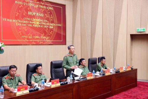 Đại hội đại biểu Đảng bộ Công an Trung ương nhiệm kỳ 2025- 2030 sẽ diễn ra từ ngày 3 đến ngày 05/10/2025