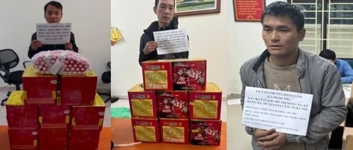 Công an huyện Gia Lâm liên tiếp phá 3 vụ sản xuất, vận chuyển, thu giữ thu gần 1,3 tạ pháo