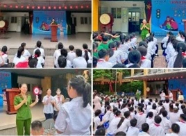 Lực lượng Công an cơ sở đẩy mạnh tuyên truyền pháp luật về trật tự an toàn giao thông tại trường học 