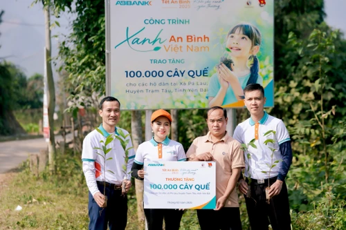 ABBANK gây quỹ thành công 100.000 cây quế tăng người dân tỉnh Yên Bái