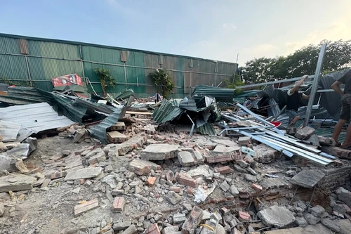 Về việc cưỡng chế công trình vi phạm xây dựng ở xã Tân Triều 