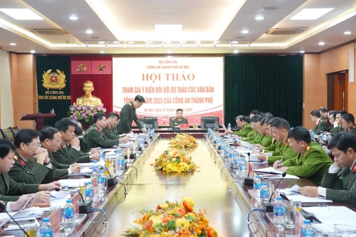 Công an Hà Nội tổ chức hội thảo tham gia ý kiến đối với dự thảo các văn bản tổng kết năm 2025