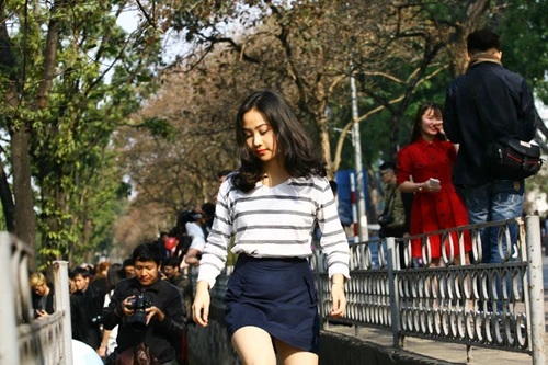 'Hot girl' Hà Nội đổ dồn về 'studio' Kim Mã, mùa cây thay lá 