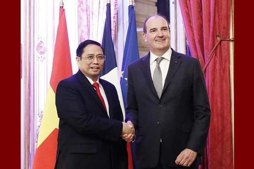 Thủ tướng Phạm Minh Chính hội đàm với Thủ tướng Pháp Jean Castex