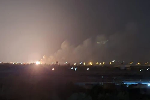 Phòng không Syria đáp trả tên lửa Israel trên bầu trời Aleppo 