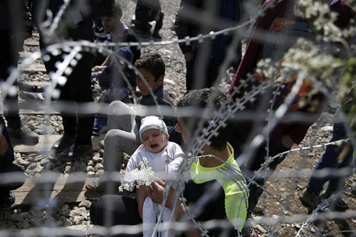 Chùm ảnh thảm cảnh những em bé tị nạn tìm đường vào châu Âu