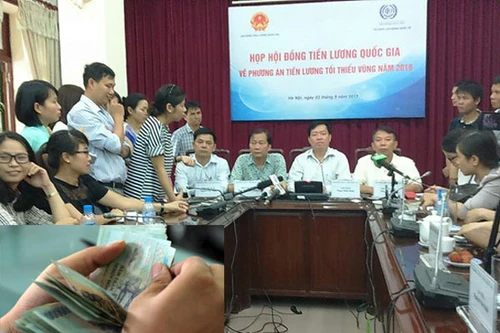 Chốt lương tối thiểu 2016 tăng từ 250.000-400.000 đồng/vùng