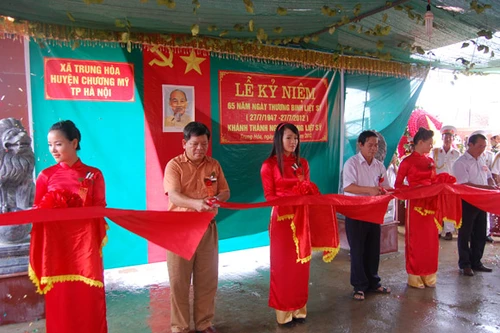 Khánh thành Nghĩa trang liệt sĩ xã Trung Hòa