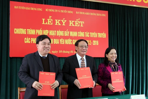 Ký kết phối hợp đẩy mạnh tuyên truyền các phong trào thi đua yêu nước