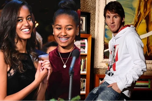 Messi tặng áo đấu cho con gái Tổng thống Mỹ