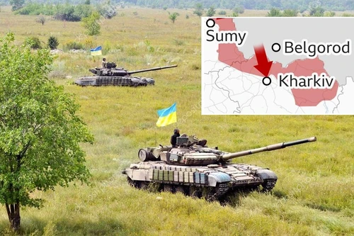 10 xe tăng Ukraine đột kích xuyên biên giới Nga ở Kharkiv?