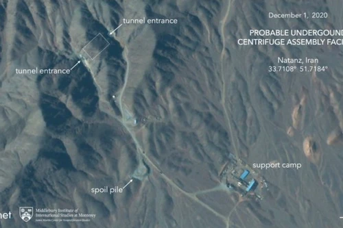 Ảnh vệ tinh tiết lộ Iran xây dựng lại địa điểm hạt nhân dưới lòng đất