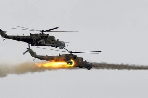 Trực thăng Nga truy đuổi đến cùng phiến quân IS ở miền Trung Syria