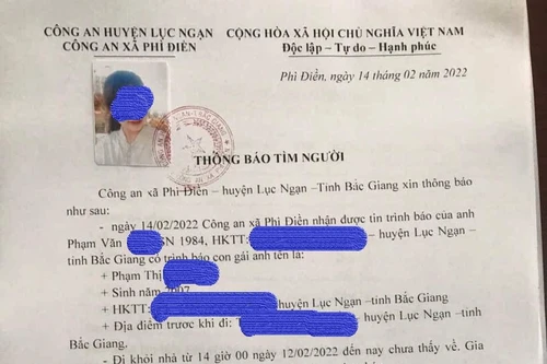 Tìm kiếm thành công bé gái 15 tuổi rời làng bằng xe taxi màu đỏ