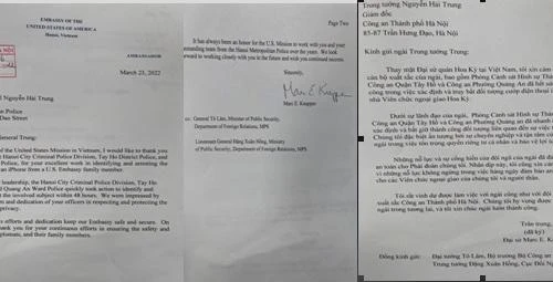 Đại sứ quán Hoa Kỳ cảm ơn Công an Hà Nội