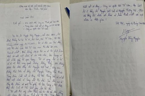 Tìm lại được ví tiền, công dân gửi thư cảm ơn Giám đốc Công an Hà Nội