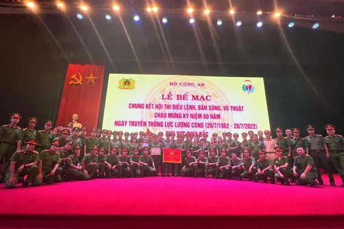 Công an Hà Nội giành giải Nhì toàn đoàn Hội thi điều lệnh, bắn súng, võ thuật 