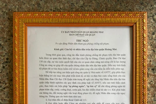 Gửi người dân Thư ngỏ, vận động chung sức tham gia giữ gìn ANTT