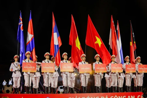 Lễ khai mạc Giải bóng đá Công an, Cảnh sát các nước ASEAN mở rộng 2025 gây ấn tượng mạnh