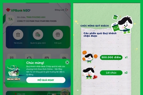 Gần 1 tỷ điểm thưởng đã về tay các doanh nghiệp giao dịch online trên VPBank NEOBiz